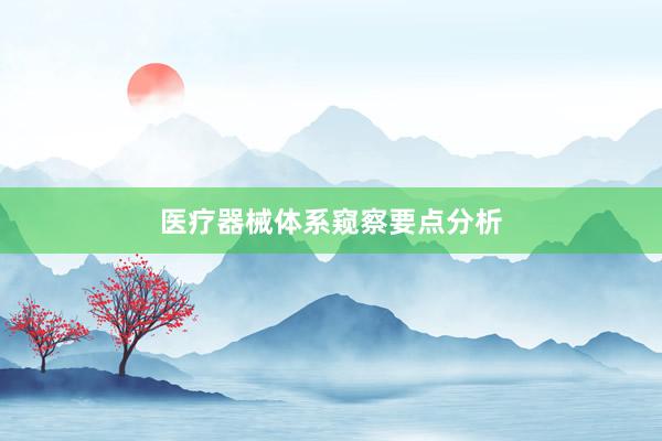 医疗器械体系窥察要点分析